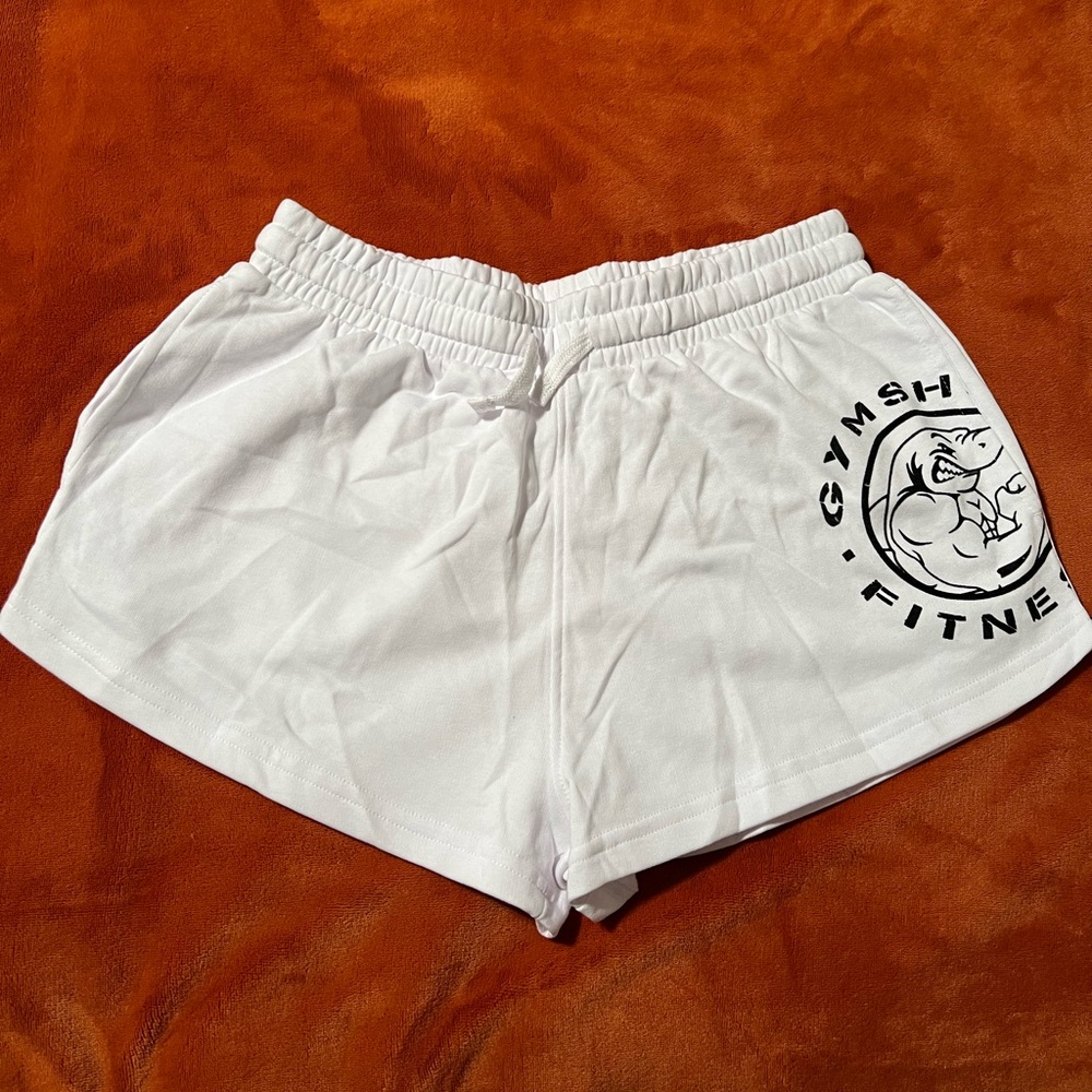 BRAND NEW Gymshark Legacy white shorts!